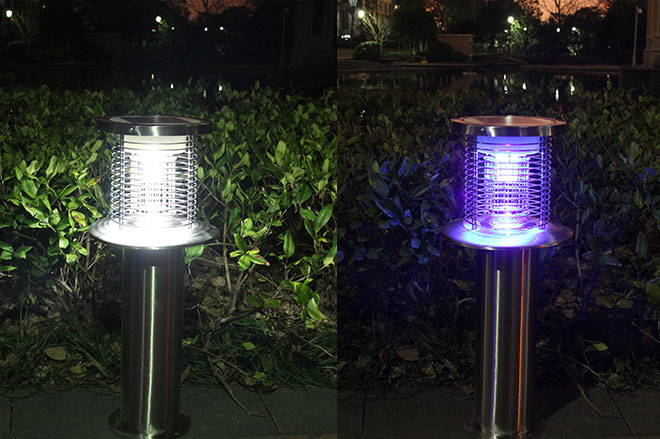 MZ07戶(hù)外滅蚊燈亮燈實(shí)拍圖