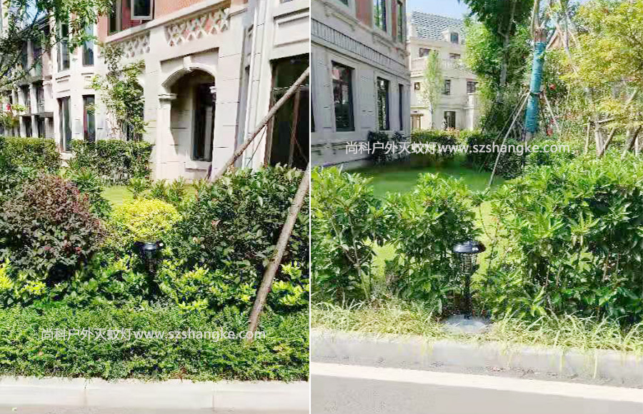 湖南常德保利中央公園太陽(yáng)能小區滅蚊燈案例