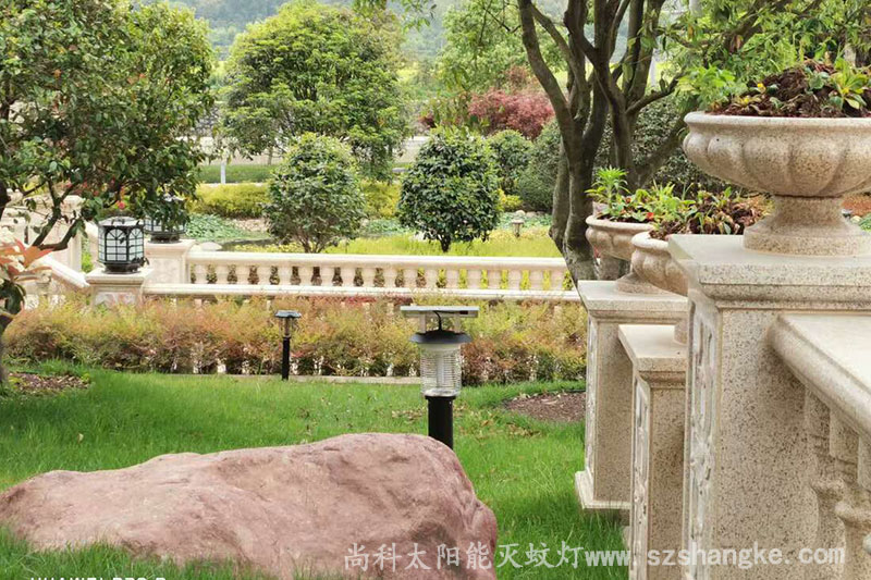 浙江溫州高檔小區太陽(yáng)能室外殺蚊燈效果圖片